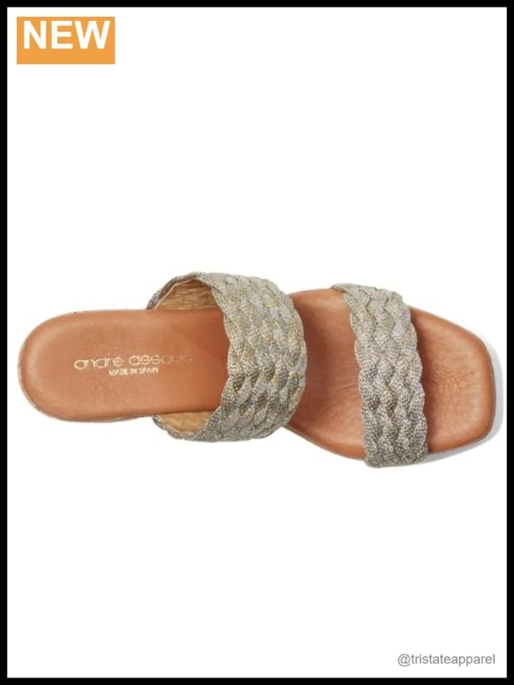 André Assous Cairo Platform Heeled Sandals Cork Leather